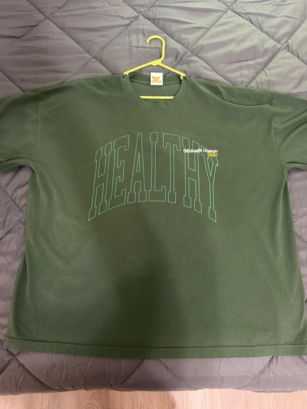 Healthy Graphic Short Sleeve Tee - Olive Green